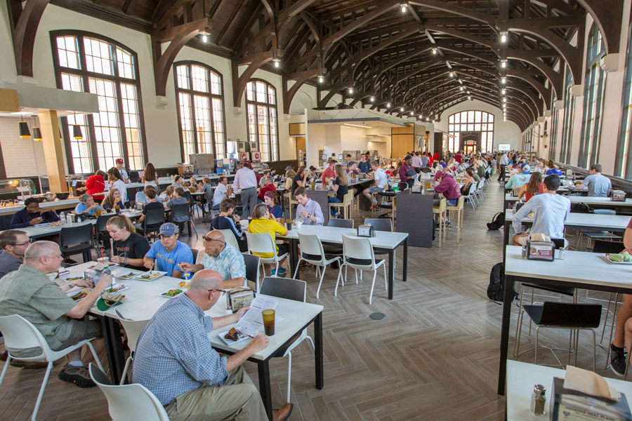 Travis Johnson, executive chef of all dining facilities on campus, said the renovations create a new dining experience for customers. "They're seeing chefs cook the food, they're smelling it and hearing it as they walk in. We built the food stations to engage people’s senses." (FSU Photography Services, Bruce Palmer)