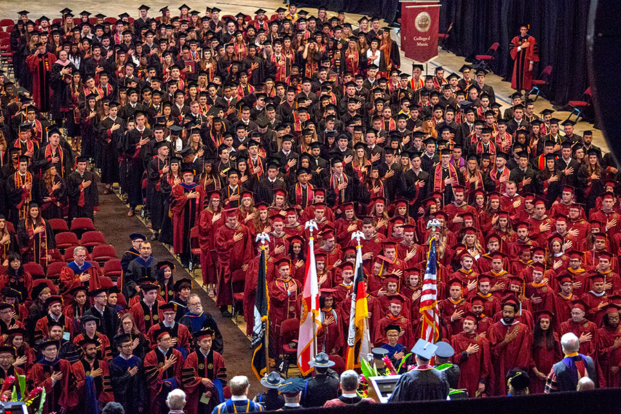 Florida State University held two summer ceremonies for the first time in school history. (FSU Photography Services)