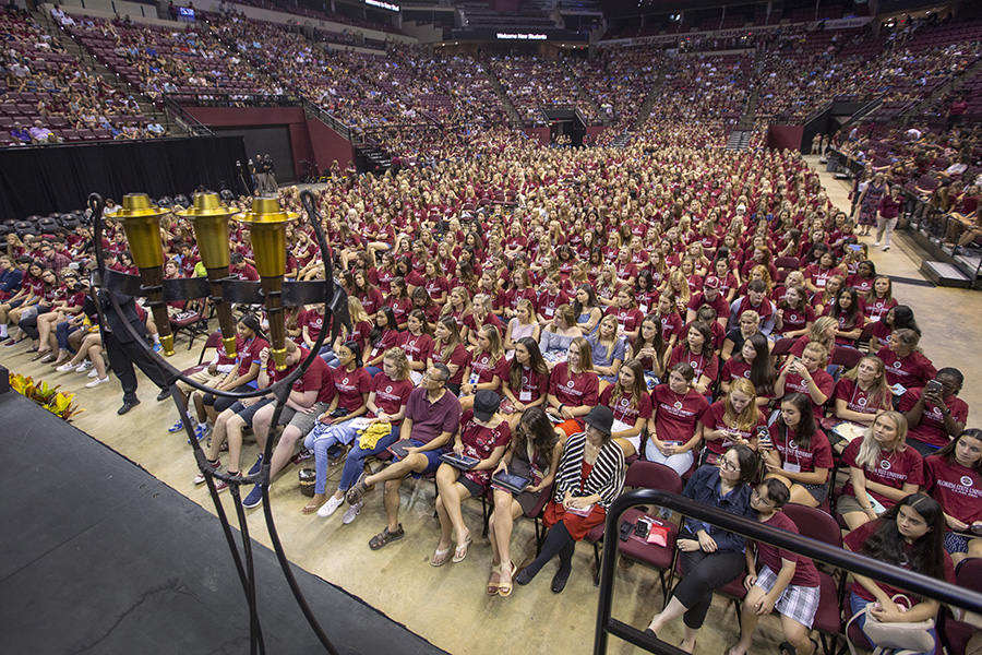 Thousands of students attended FSU New Student Convocation Sunday, Aug. 26, 2018. (FSU Photography Services)