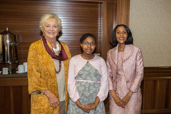 FSU First Lady Jean Thrasher, Atsile Masisi and Botswana First Lady Mrs. Neo Jane Masisi at a reception Thursday, Sept. 20, 2018. (FSU Photography Services)