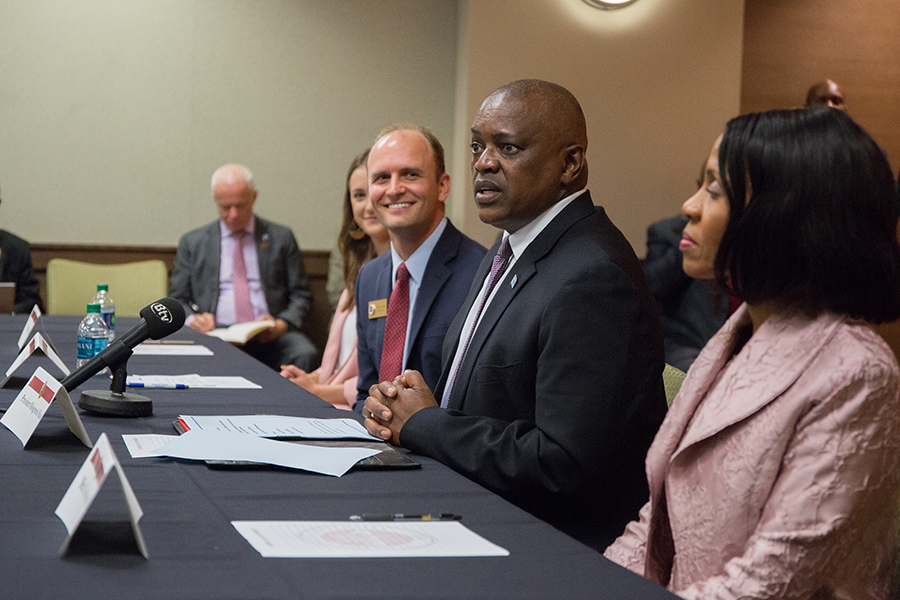 Botswana President Masisi meets with FSU students during a town hall event Thursday, Sept. 20, 2018. (FSU Photography Services)