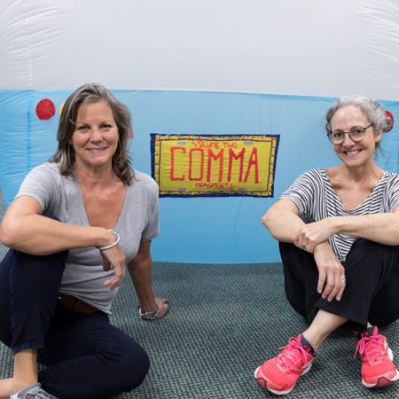 Art professors Carolyn Henne and Judy Rushin are reinventing the traditional definition of an art gallery with their art collective, Commabox .