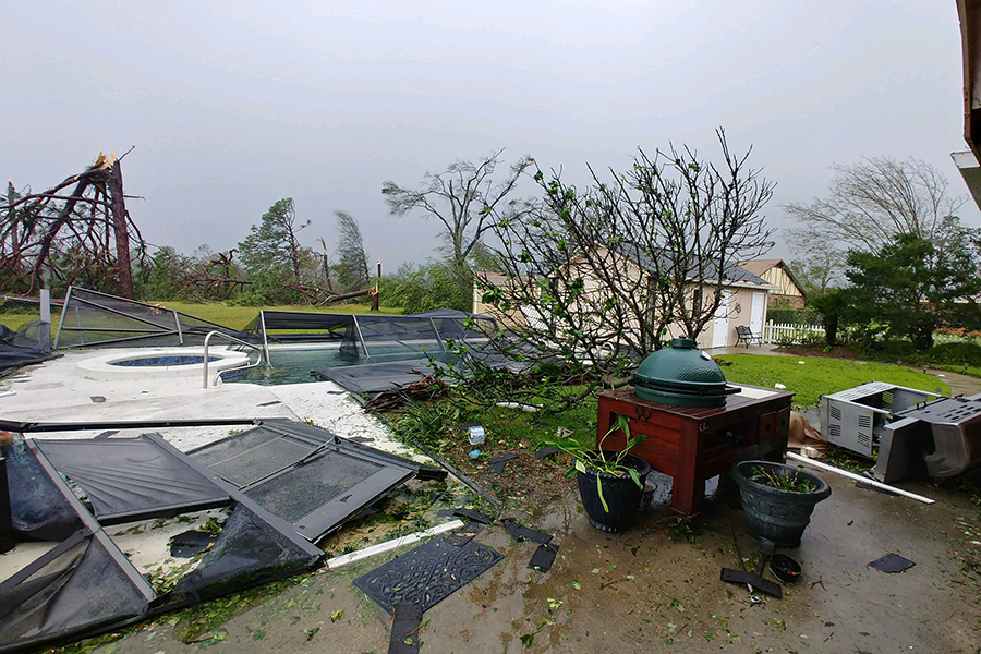 Powell's home suffered major damage, but she's thankful she's not one of thousands who were displaced after Hurricane Michael. (Justin Powell)