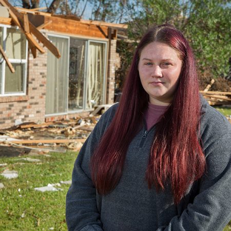 Molly King, a senior at FSU Panama City, lost her home in Hurricane Michael, but she refuses to let that get in the way of earning a degree. (Bill Lax/FSU Photography Services)