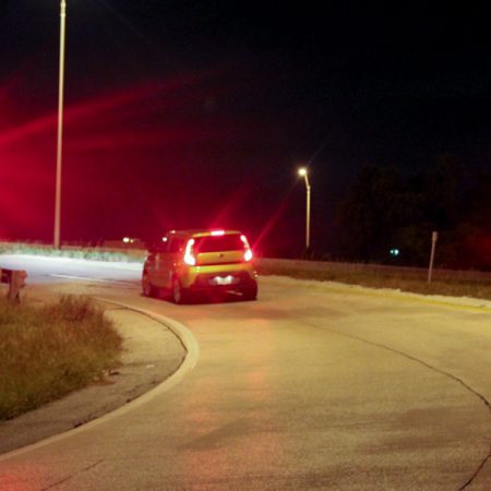 FSU's research team evaluated high-tech countermeasures for wrong-way driving. (Photo: Florida Department of Transportation)