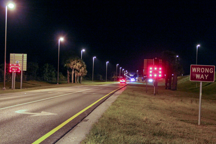 Nationwide, wrong-way crashes kill about 350 people a year and injure thousands more, according to the National Highway Traffic Safety Administration. (Photo: Florida Department of Transportation)