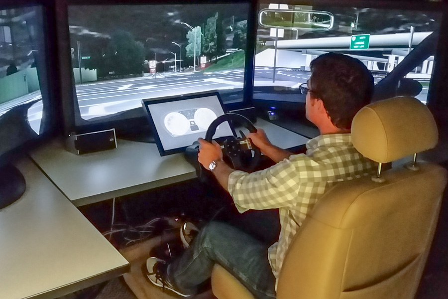 The research team also tested safety measures using FSU's driving simulators. (Photo: Professor Walter Boot)