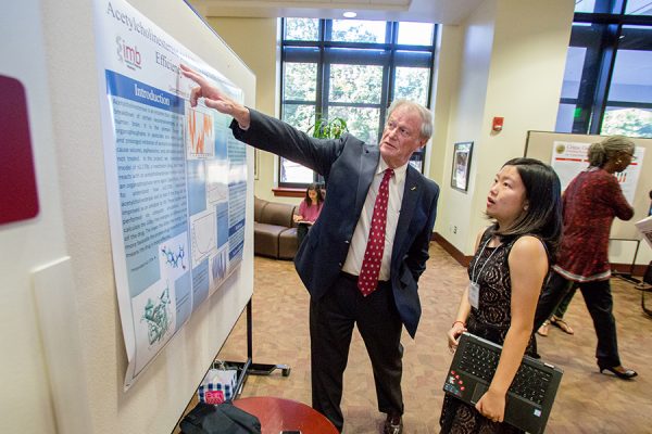 President Thrasher at the 2018 President's Showcase of Undergraduate Research Monday, Oct. 1, 2018. (FSU Photography Services)