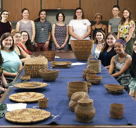 This fall, undergraduate students in the Department of Art History's Museum Objects class developed the exhibition "Interwoven: An Exploration of Native American Basketry."