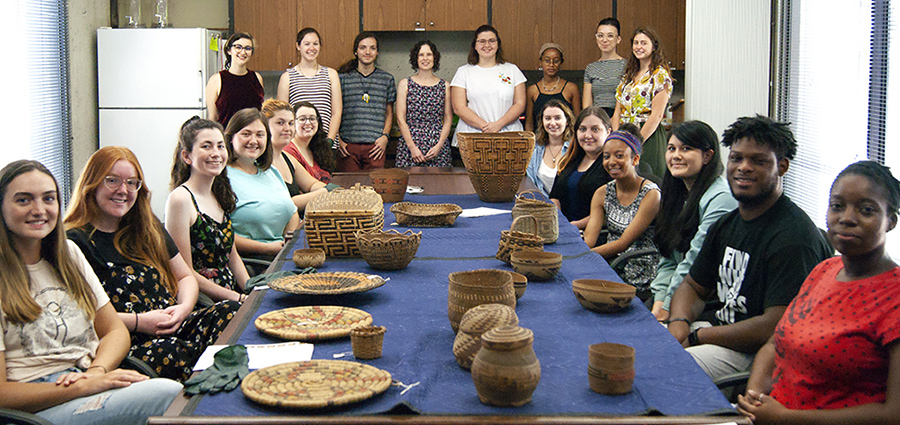 This fall, undergraduate students in the Department of Art History's Museum Objects class developed the exhibition "Interwoven: An Exploration of Native American Basketry."