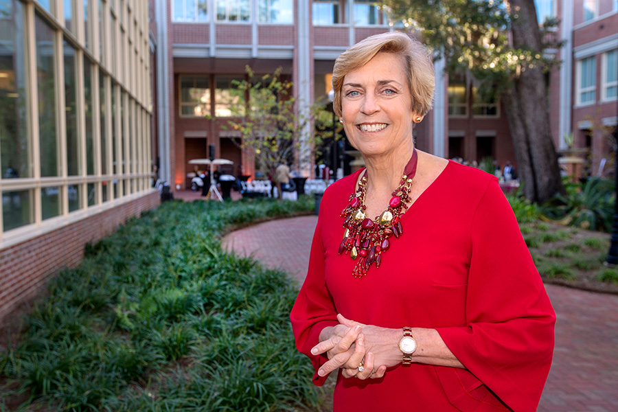 Mary B. Coburn served as vice president for Student Affairs from 2003 until she retired in 2017. The Health and Wellness Center was named in her honor at a ceremony Friday, Nov. 16, 2018. (FSU Photography Services)