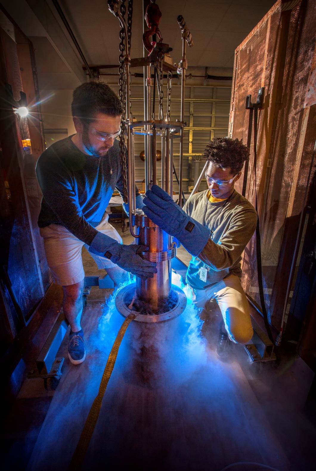 Undergraduates Taylor Stamm and Davon Valverde have worked at FSU’s Center for Advanced Power Systems as research assistants to faculty there.