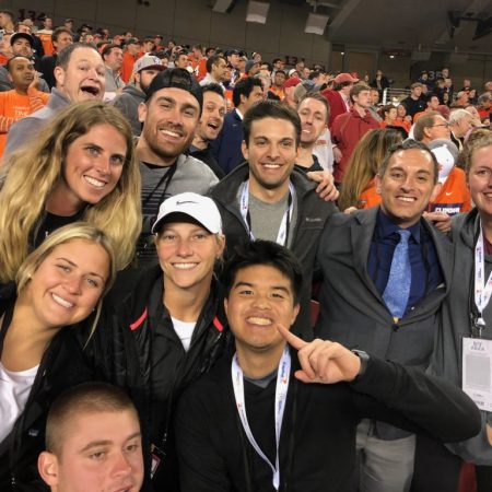 FSU Sport Management students and faculty member Jason Pappas attending the National Championship Game