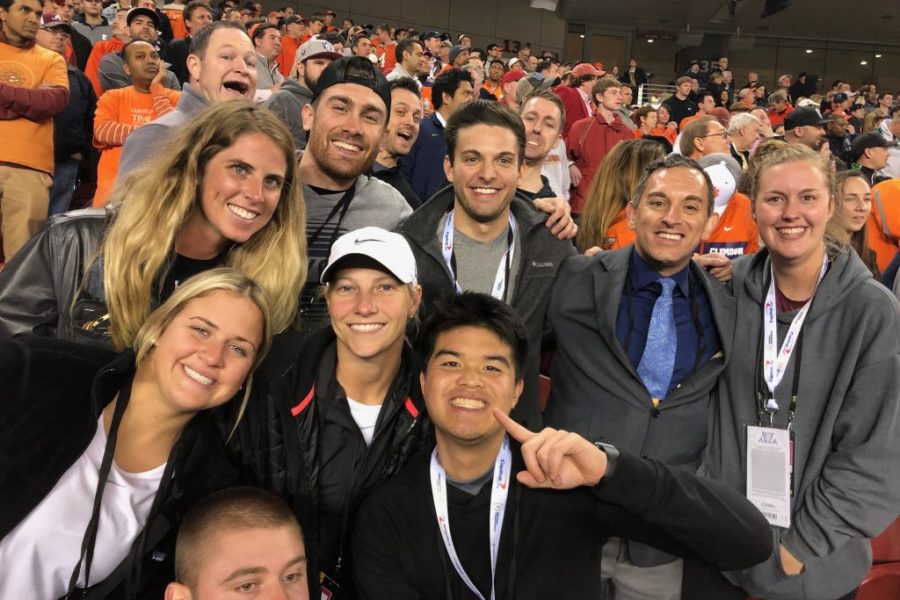 FSU Sport Management students and faculty member Jason Pappas attending the National Championship Game