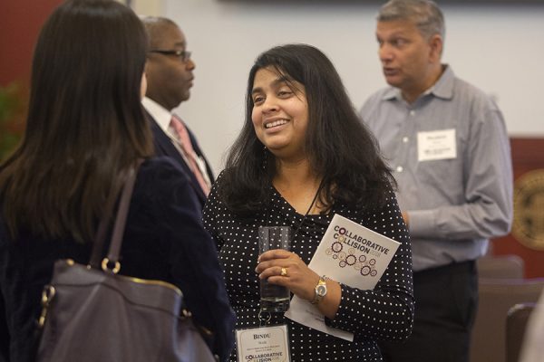 Bindu Nair from the Department of Defense served as keynote speaker at Florida State's Collaborative Collision event, Feb. 5, 2019. (FSU Photography Services) 2019
