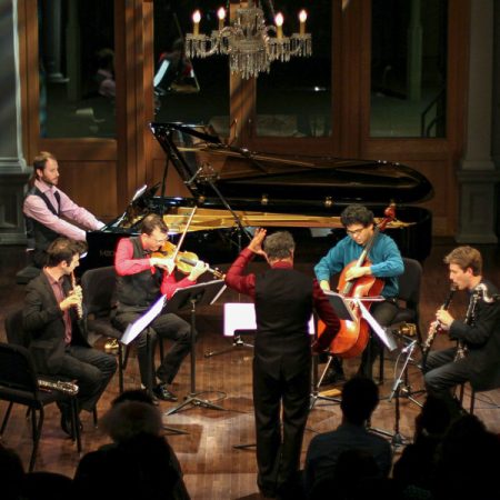 The Meitar Ensemble and Pierre-André Valade perform at 7:30 p.m. Friday in Opperman Music Hall. (Photo: The Meitar Ensemble)