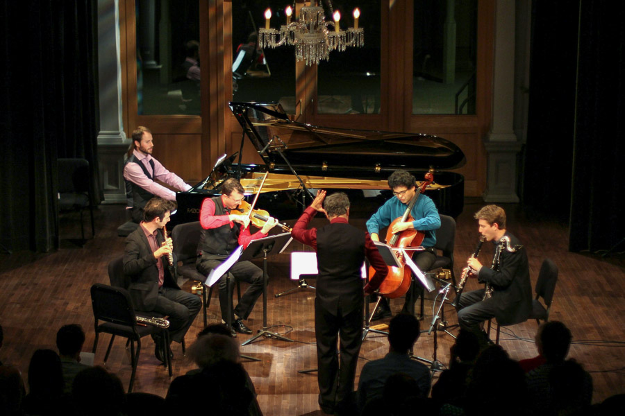 The Meitar Ensemble and Pierre-André Valade perform at 7:30 p.m. Friday in Opperman Music Hall. (Photo: The Meitar Ensemble)