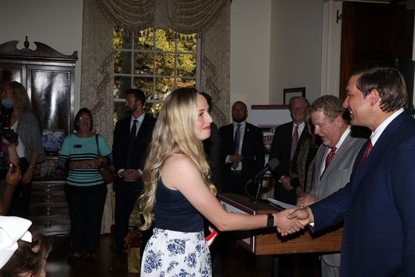 FSU's NCAA champion softball and soccer teams visit the Florida Governor's Mansion Wednesday, March 13, 2019. (Photo: Ryals Lee)