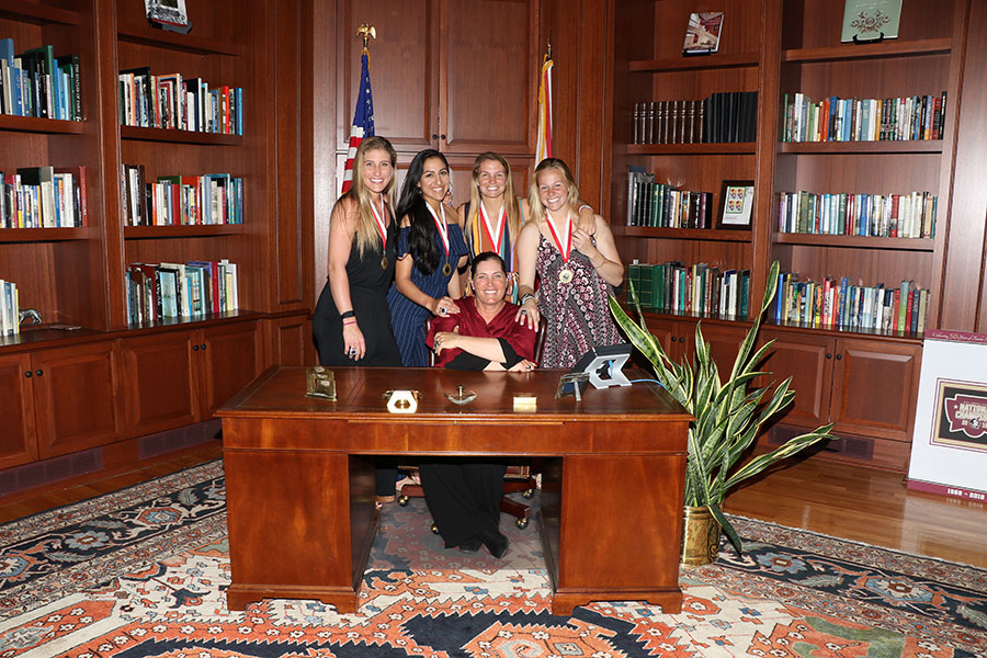 FSU's NCAA champion softball team visits the Florida Governor's Mansion Wednesday, March 13, 2019. (Photo: Ryals Lee)