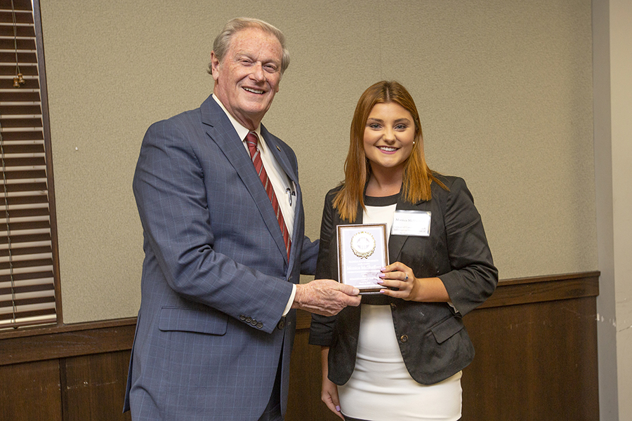 President John Thrasher and Monica McShaffrey at the 2019 Humanitarian Luncheon, Tuesday, March 26. (FSU Photography Services)