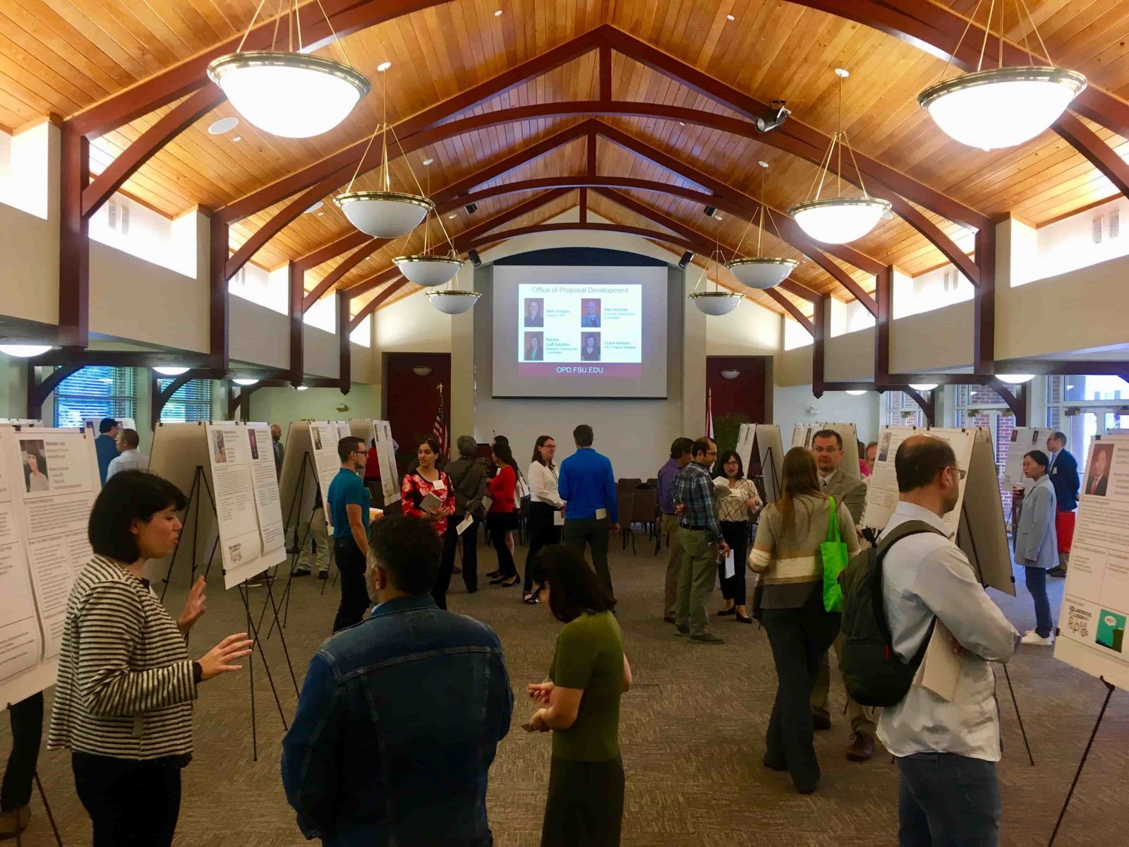 Representatives of almost every FSU college and departments gathered in the FSU Alumni Center to discuss new potential research partnerships addressing the problem of disaster resiliency