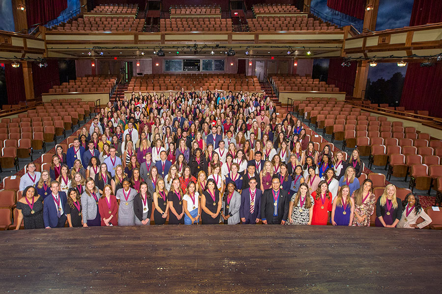 More than 300 FSU students were inducted into the Garnet and Gold Scholar Society Thursday, April 25. (FSU Photography Services)