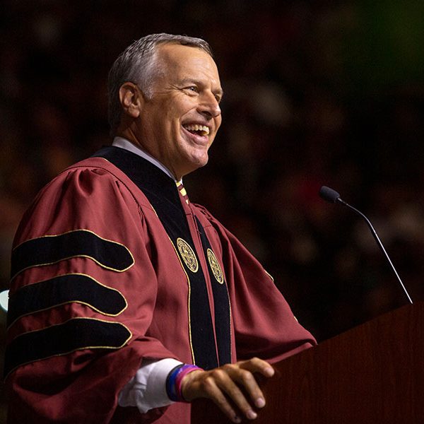 John W. Thiel was the keynote speaker at Florida State's Friday evening commencement ceremony, May 3.