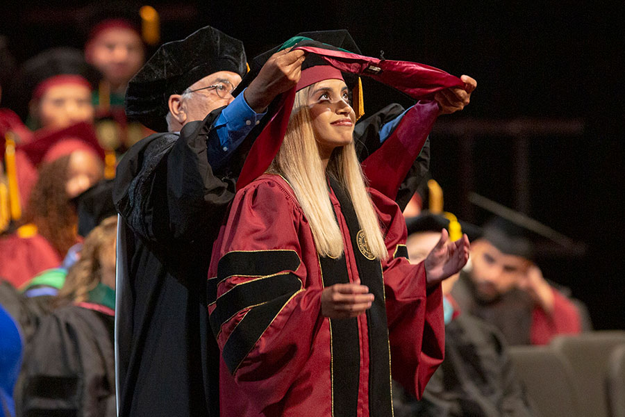 The FSU College of Medicine’s Class of 2019 celebrated during its commencement ceremony May 18, 2019, at Ruby Diamond Concert Hall. (FSU Photography Services)