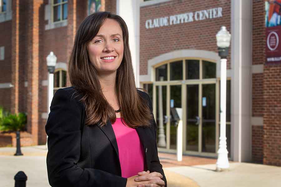 Assistant Professor of Sociology and Associate Director of the Public Health Program Patricia Homan. (FSU Photo/Bruce Palmer)