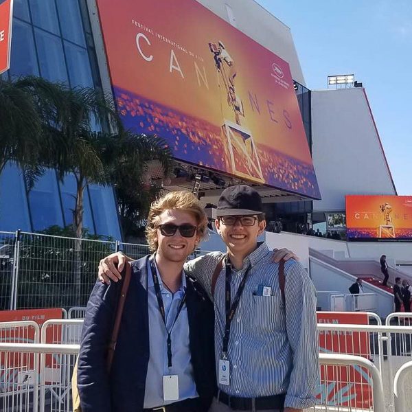 FSU film students William Stead (left) and Evan Barber are in France attending the 2019 Cannes Film Festival. They were invited to screen their film "The Flip Side."