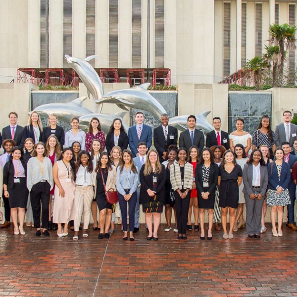 Students in the 2019 Donald J. Weidner Summer for Undergraduates Program at the College of Law learned about legal opportunities in state government as they toured the Florida Capitol June 20. (FSU Photography Services)