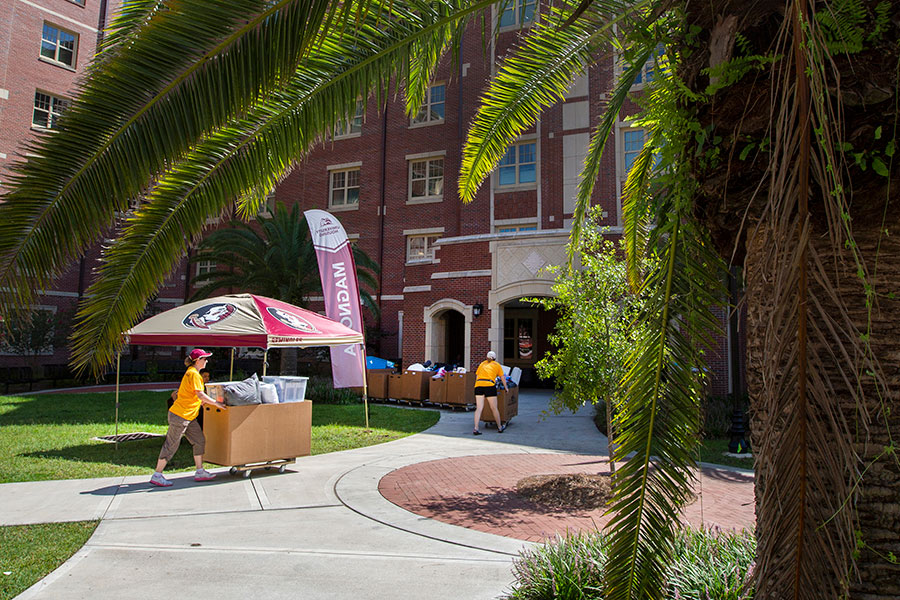 Florida State students move in for the fall semester Aug. 22, 2019. (FSU Photography Services)