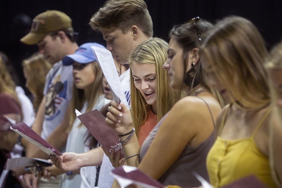 Florida State University holds New Student Convocation Sunday, Aug. 25, 2019, at the Donald L. Tucker Civic Center. (FSU Photography Services)