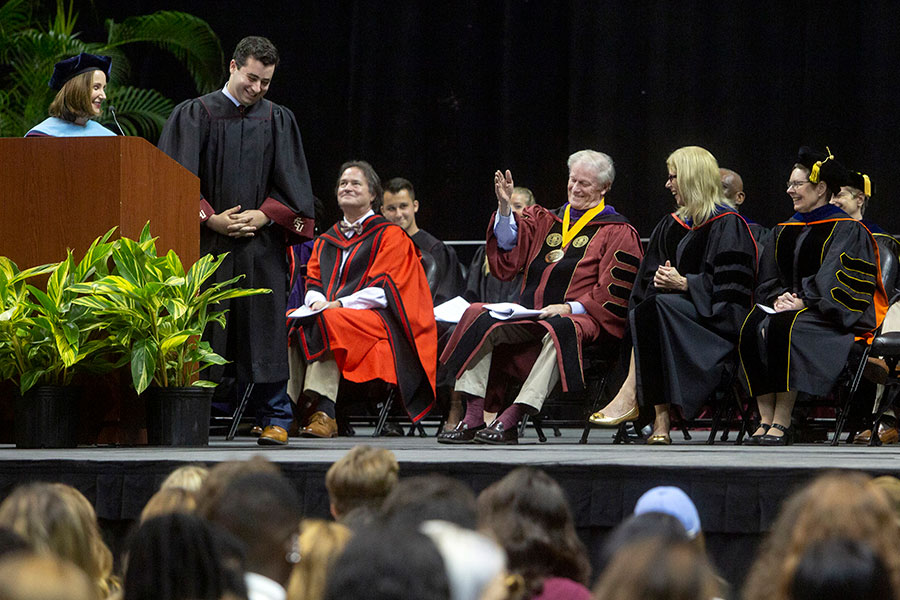 Florida State University holds New Student Convocation Sunday, Aug. 25, 2019, at the Donald L. Tucker Civic Center. (FSU Photography Services)