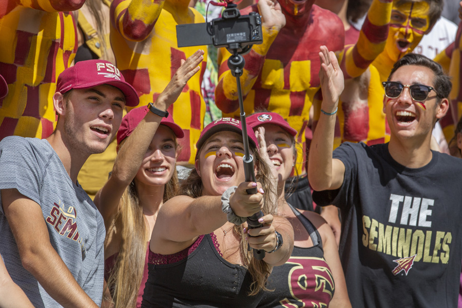 FSU fans in the stands at the Louisville game Sept. 21, 2019. (FSU Photography Services)