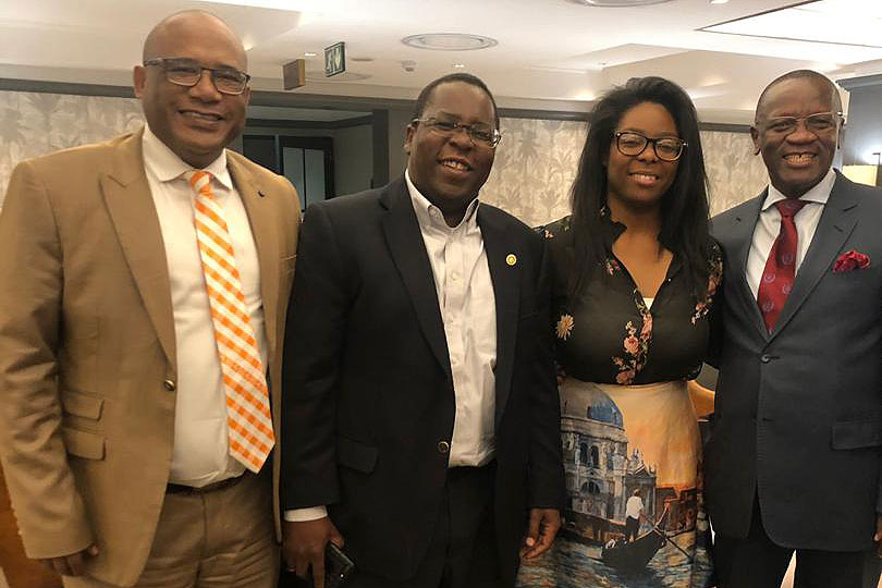 Mundoma, second from left, said the Botwanan universities had considerable interest in his area of expertise — research infrastructure management.