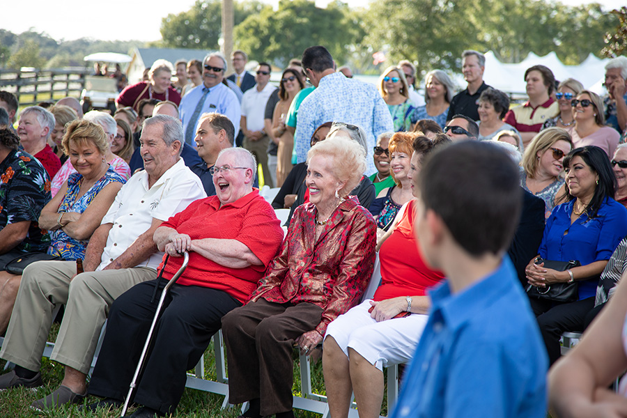 More than 200 friends and family of Albert J. Dunlap gathered for a celebration of his life hosted by Mrs. Judy Dunlap Saturday, Oct. 5, at their home in Ocala.