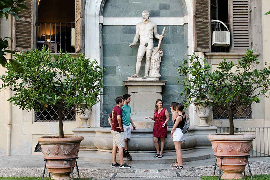 Students visiting FSU's study center in Florence, Italy, have an opportunity to experience ancient art firsthand.