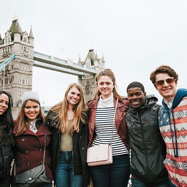Students from FSU's study center in London tour the city.