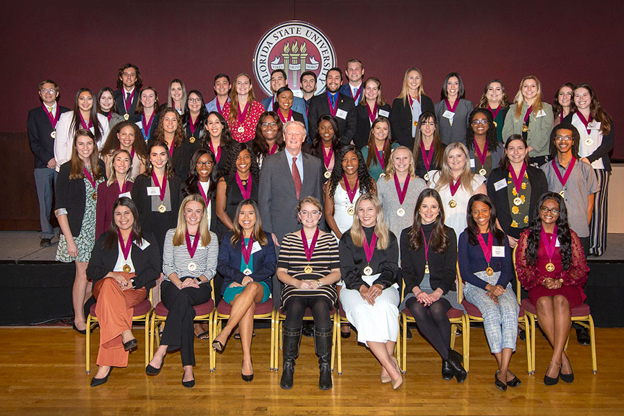 58 students were inducted into Florida State University's prestigious Garnet & Gold Scholar Society this past Wednesday, Dec. 4. (FSU Photography Services/Bruce Palmer)