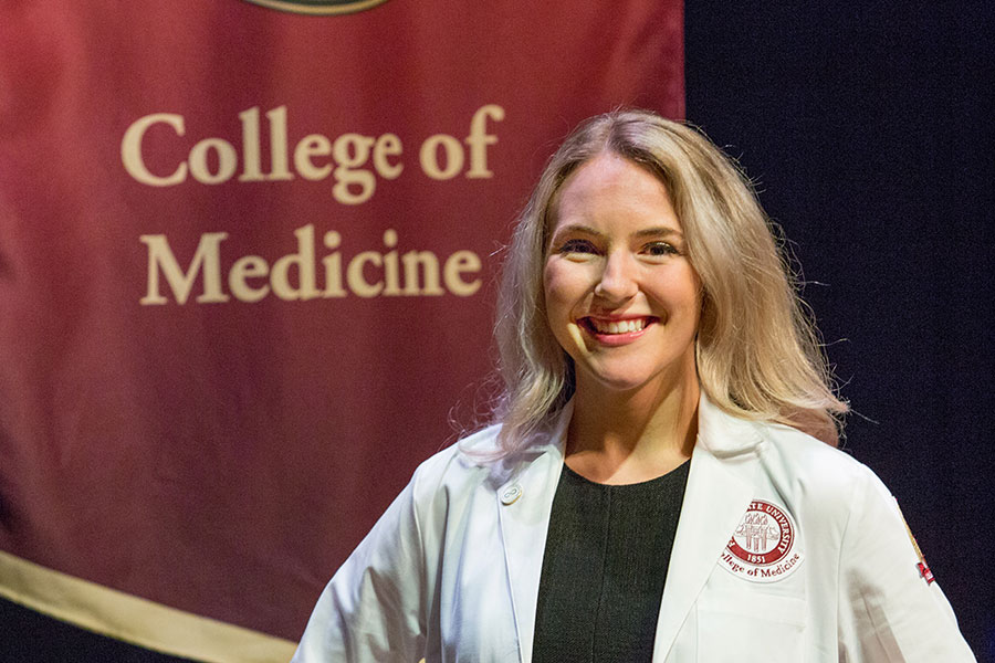 Katharyn Lindborg, who graduated from the IMS program in May 2018 with the first cohort of graduates, is now a first-year medical student at the FSU College of Medicine. (FSU Photography Services)