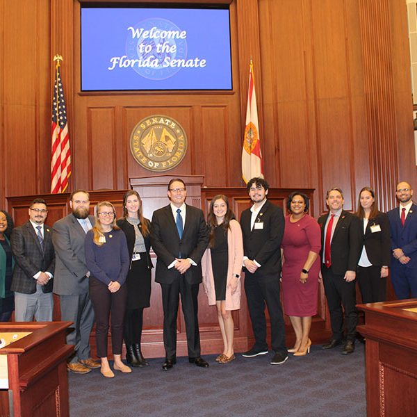 MAAPP students with Florida Senate President Bill Galvano (center) during FSU's MAAPP @ the Cap.