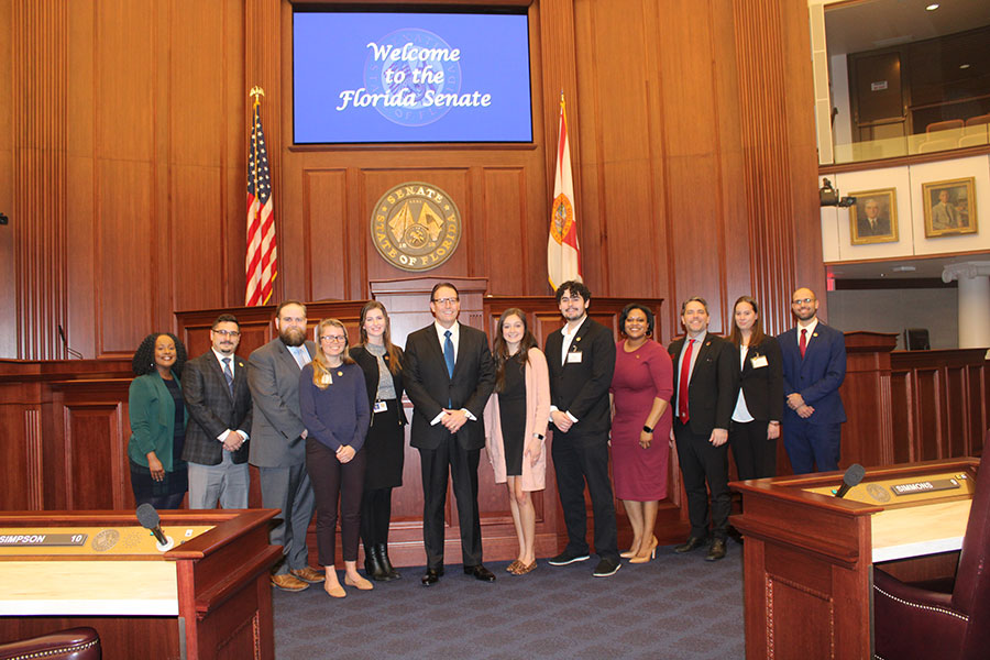 MAAPP students with Florida Senate President Bill Galvano (center) during FSU's MAAPP @ the Cap.