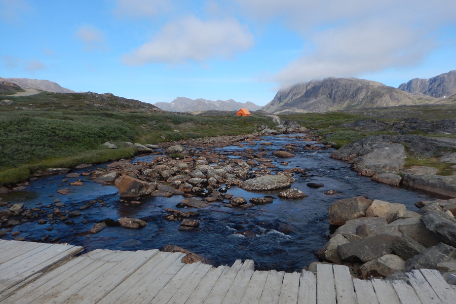 A view of a testing site in the Sisimiut area of Greenland during the summer. Photo by: Jonathan Martin / University of Florida