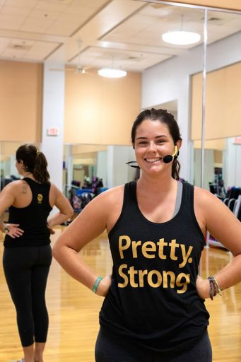 Cassidy Haglund, a group fitness instructor, for FSU Campus Recreation.