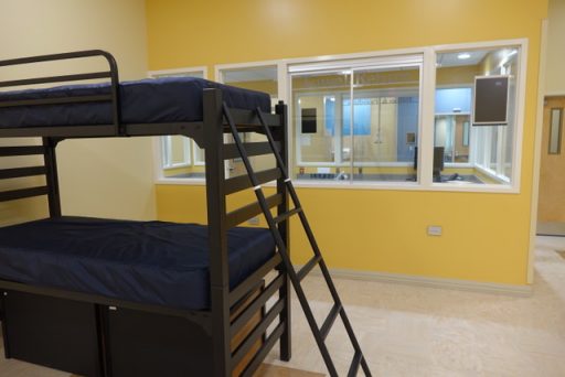 Bunk beds inside the Kearney Center. Photo courtesy of Jill Pable