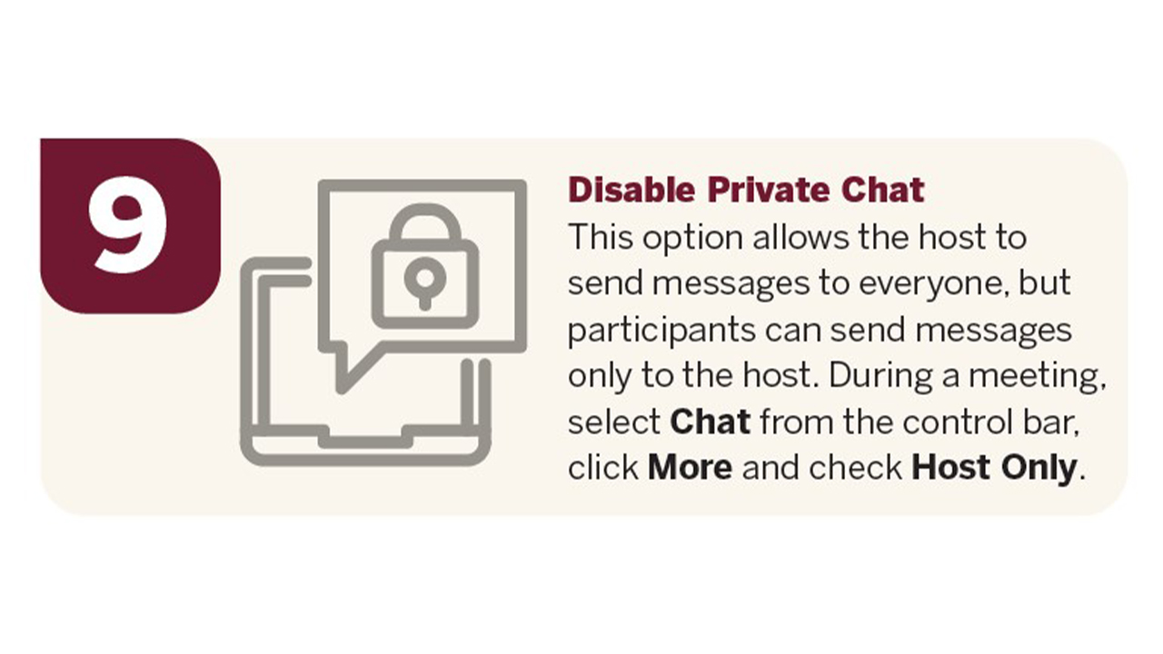 Zoom Tip 9 Disable Private Chat Florida State University News