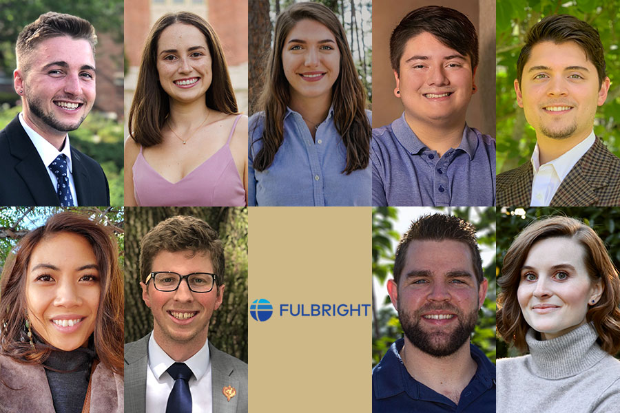 Nine Florida State University graduate students and recent alumni will partake in the Fulbright U.S. Student Program during the 2020-2021 academic year.