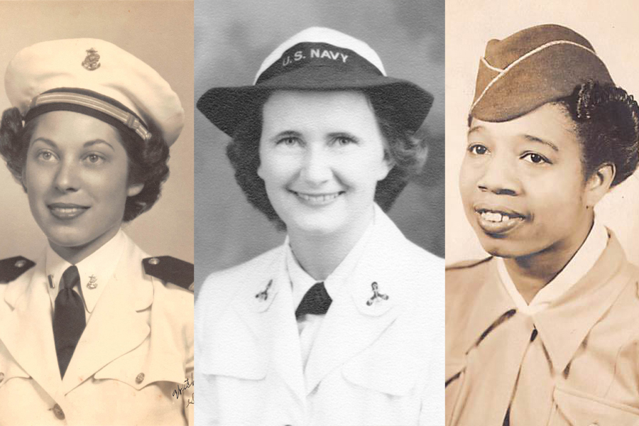 From left, Maxine Newlander, Calista Bliler and Willie Mae Williams, who all served in the military during World War II. They are among the women whose stories are featured in the online exhibit "Women at War: At Home and Service in World War II."