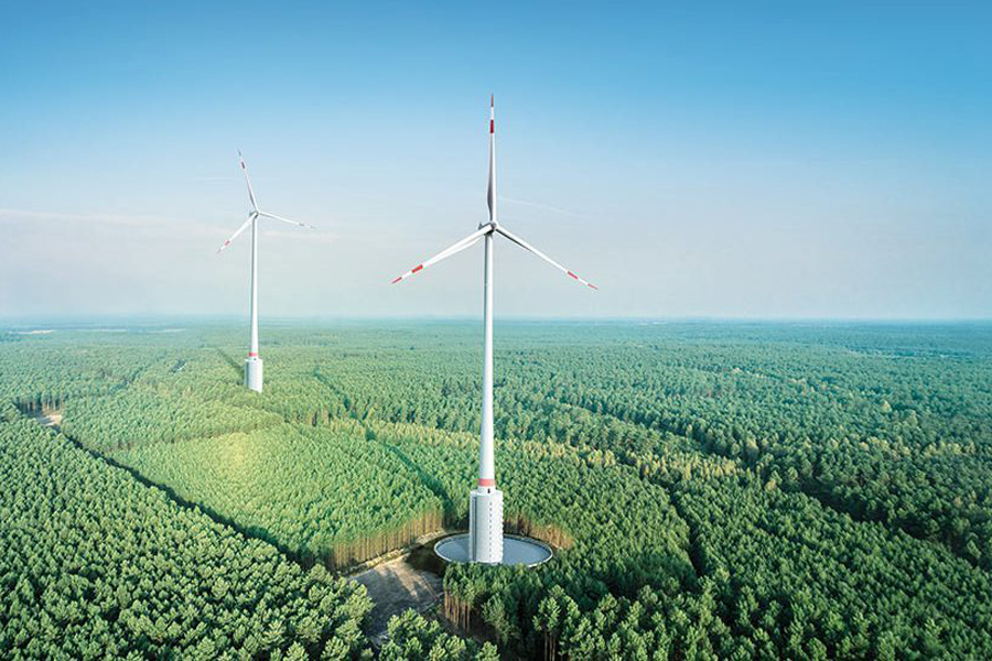 An example of a tall wind turbine, like the ones that emerging technologies might make economically viable in Florida and other parts of the Southeast. Courtesy of Electrek.